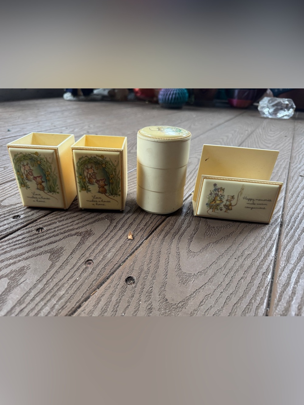 Vintage Office Mouse Desk Set